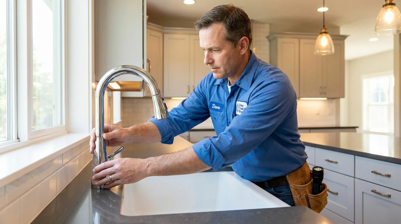 Kitchen faucet installation by Johns Plumbing LLC in DeRidder