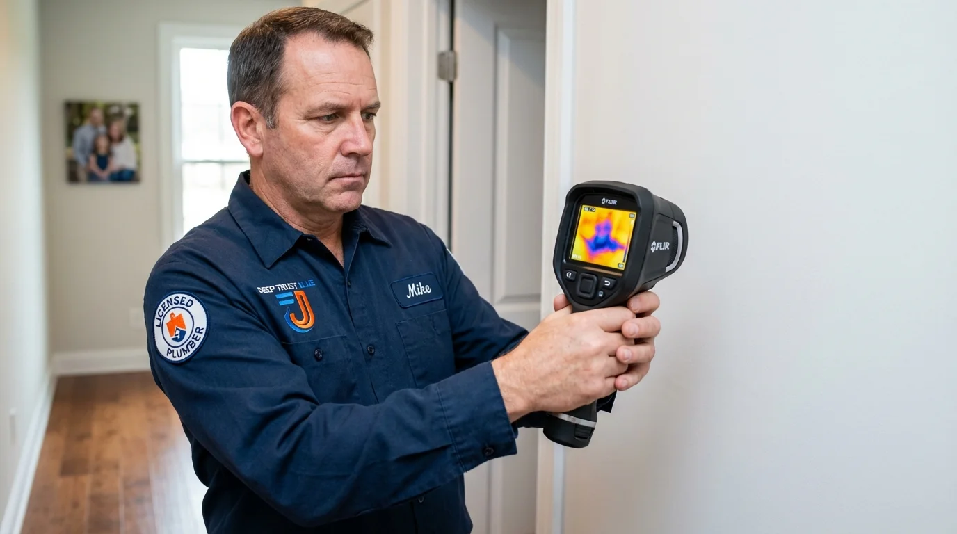 Thermal imaging leak detection by Johns Plumbing LLC in DeRidder